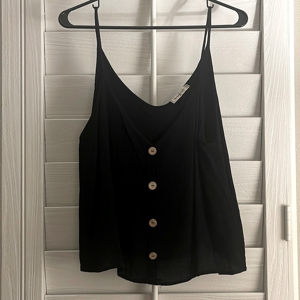 Black Button Down Tank